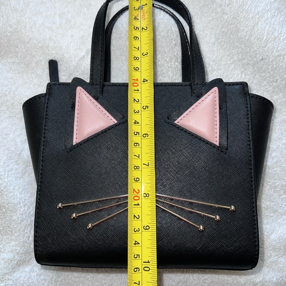 RARE Kate Spade Black Cat Mini Hayden Jazz Things Up Crossbody Bag Satchel - Picture 8 of 8